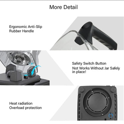 MixZen 2200W Commercial Power Blender