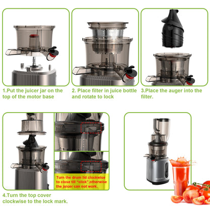 MixZen Cold Press Slow Juicer 200W