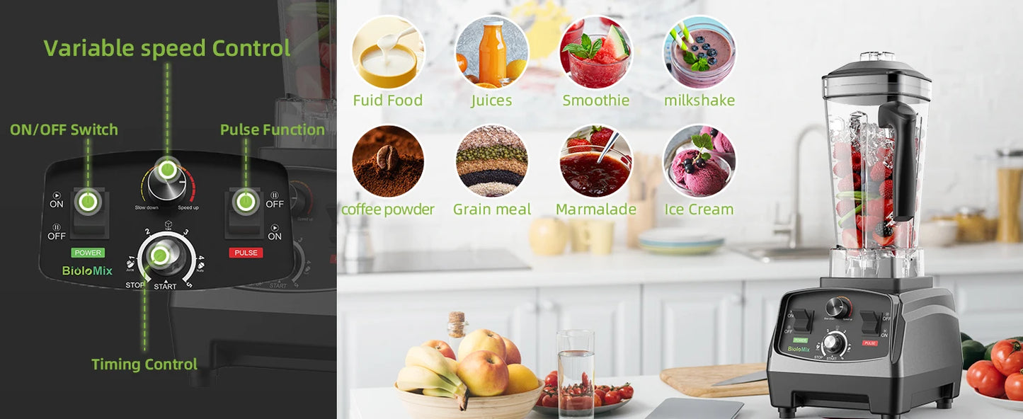 MixZen 2200W Commercial Power Blender